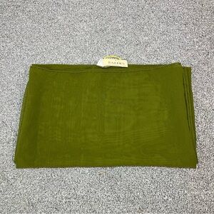 New Vintage Domani Rectangular Scarf Green Sheer Made In Italy 56X35 NWT